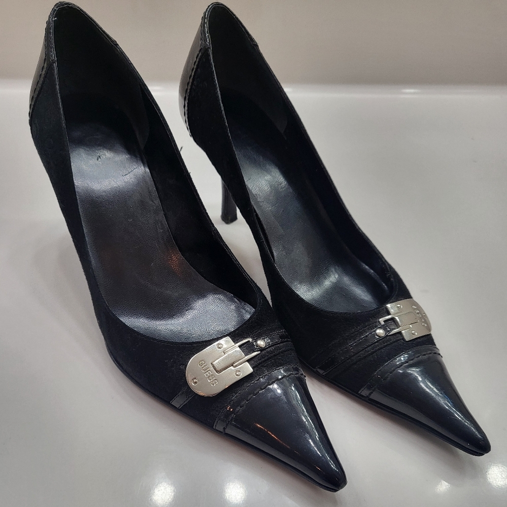 Guess Black Patent Leather Heels